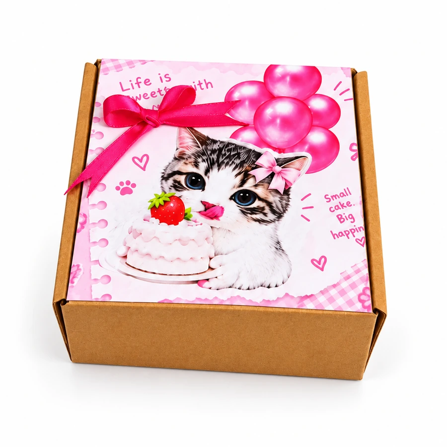 Personalised Lip Tint Gift Box – 8 Shades, Custom Message & Fairy Lights