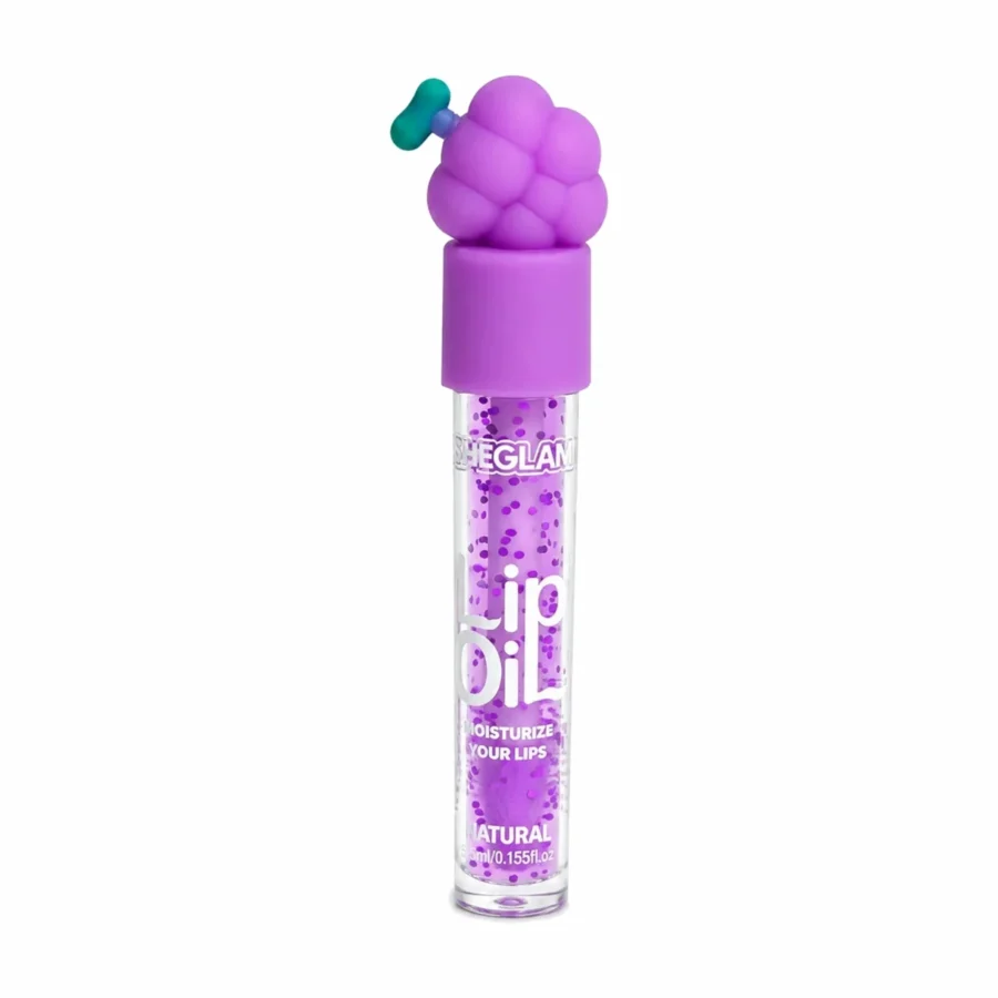 Fruit Lip Oil 5ml - Hydrating Glitter Lip Oil with Cute Fruit Cap