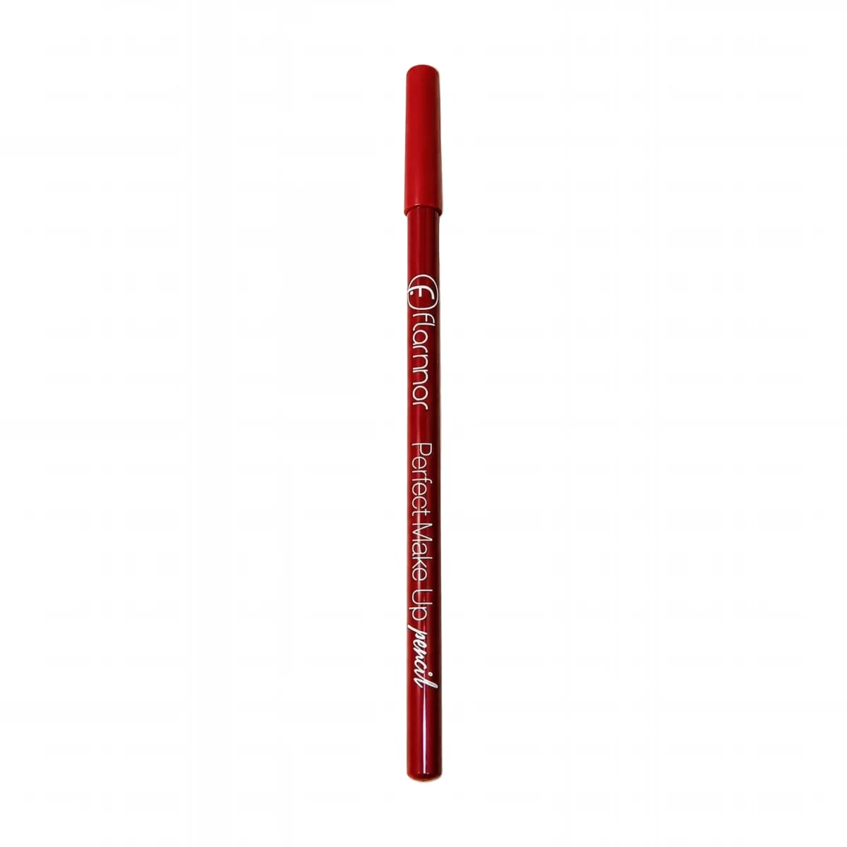 A red lip liner pencil with white text reading 'flavour PerfumeMakeup pencil' on a clean white background.