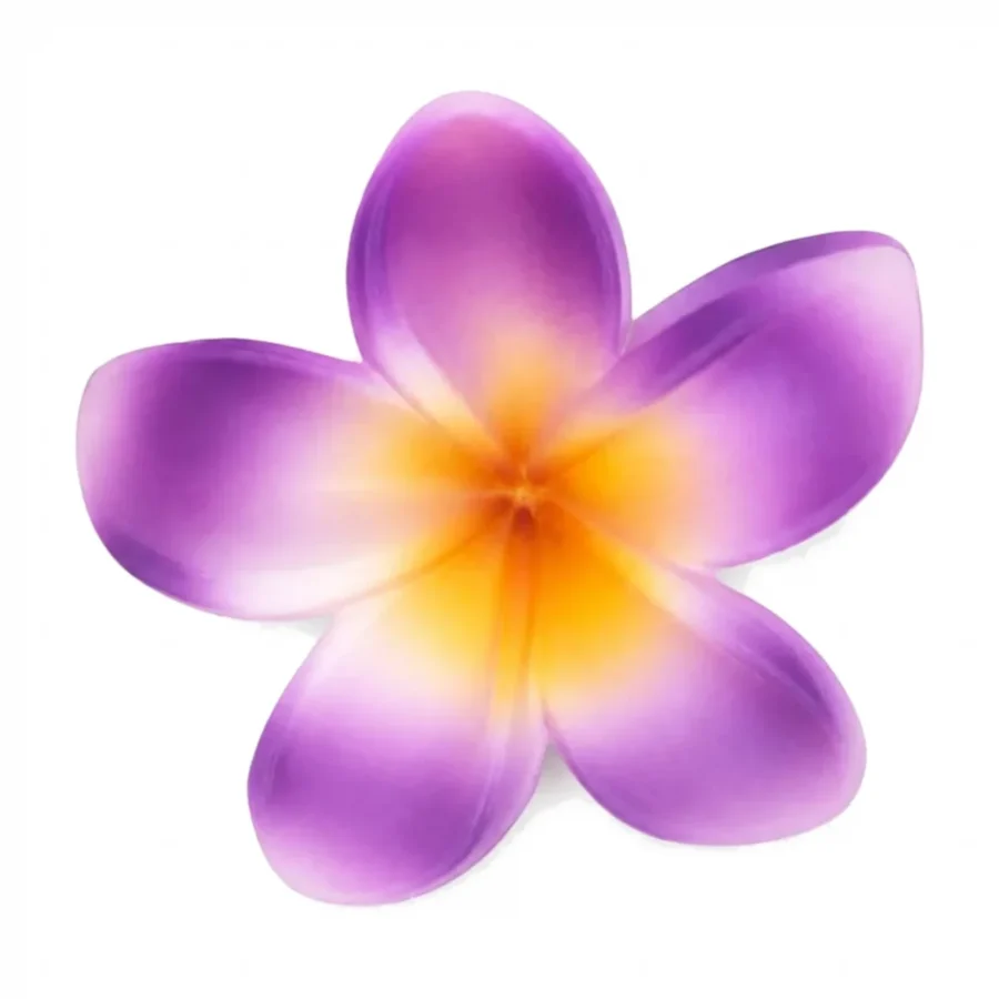 (plumeria-flower-claw-clip-purple-trendiest-store.webp): Purple plumeria flower hair claw clip, Hawaiian style - Trendiest Store