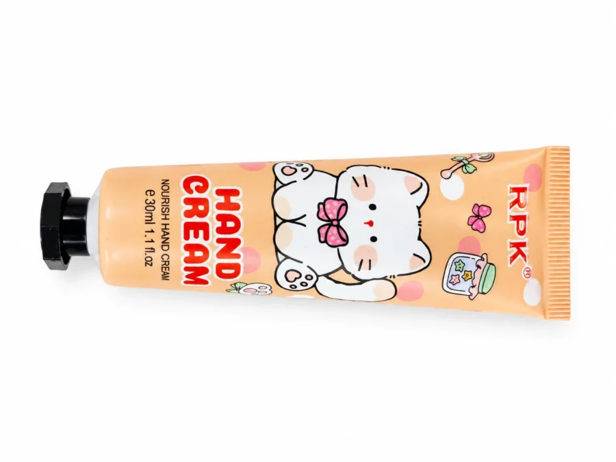 Cat Hand Cream 30ml – Nourishing Cartoon Hand Cream in a Peach Tube