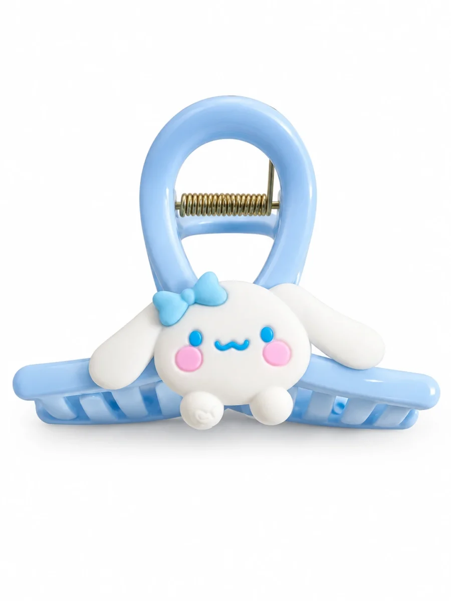 Purple Jester Bunny Claw Clip – 3D Character Banana Jaw Hair Clip