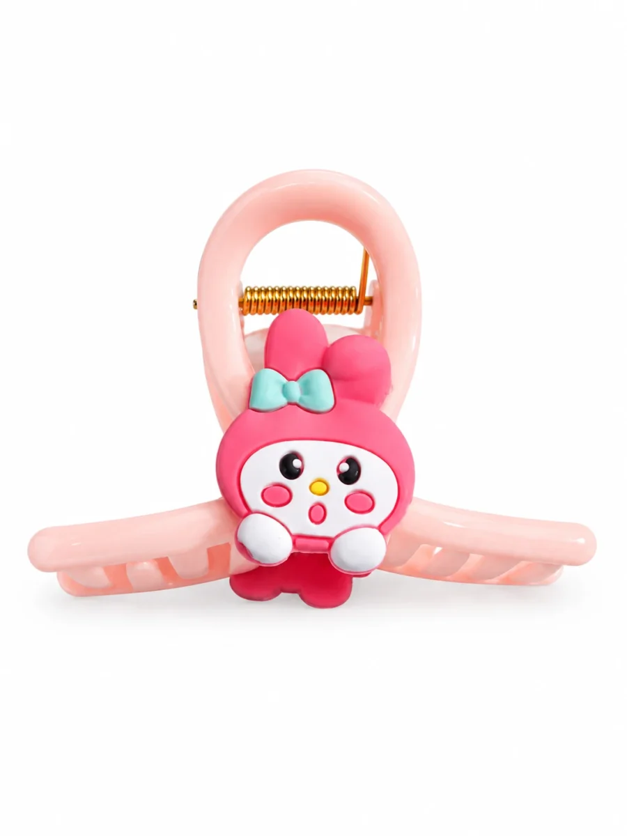 Purple Jester Bunny Claw Clip – 3D Character Banana Jaw Hair Clip