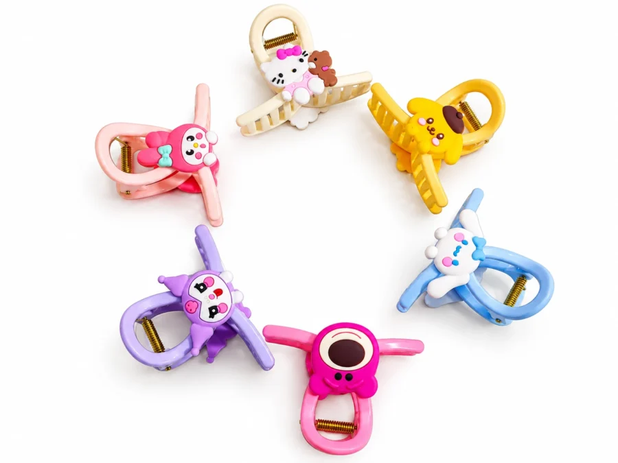 Purple Jester Bunny Claw Clip – 3D Character Banana Jaw Hair Clip