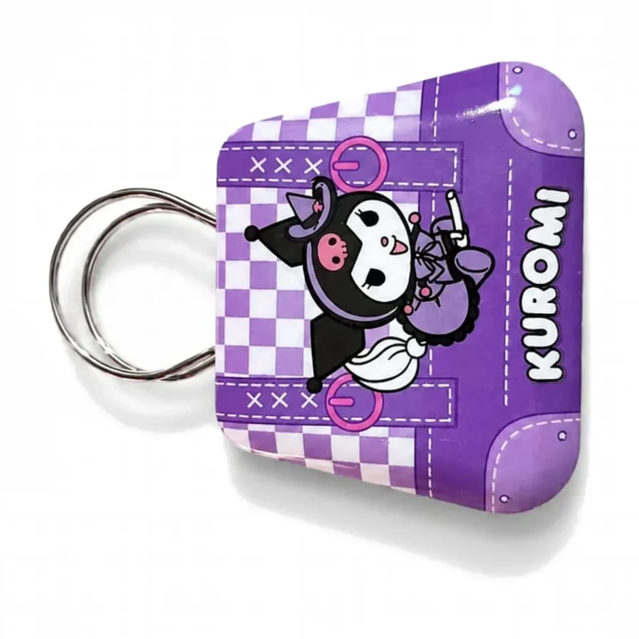 Purple checkerboard mystery box tin with gold handle