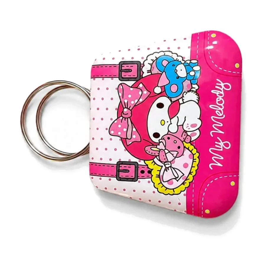 Pink polka dot mystery box tin with gold handle