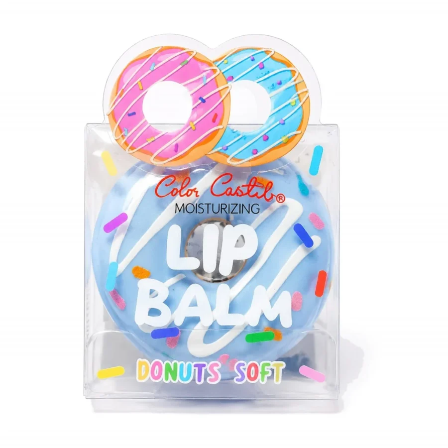 Donuts Soft moisturizing lip balm in its blue donut gift pack