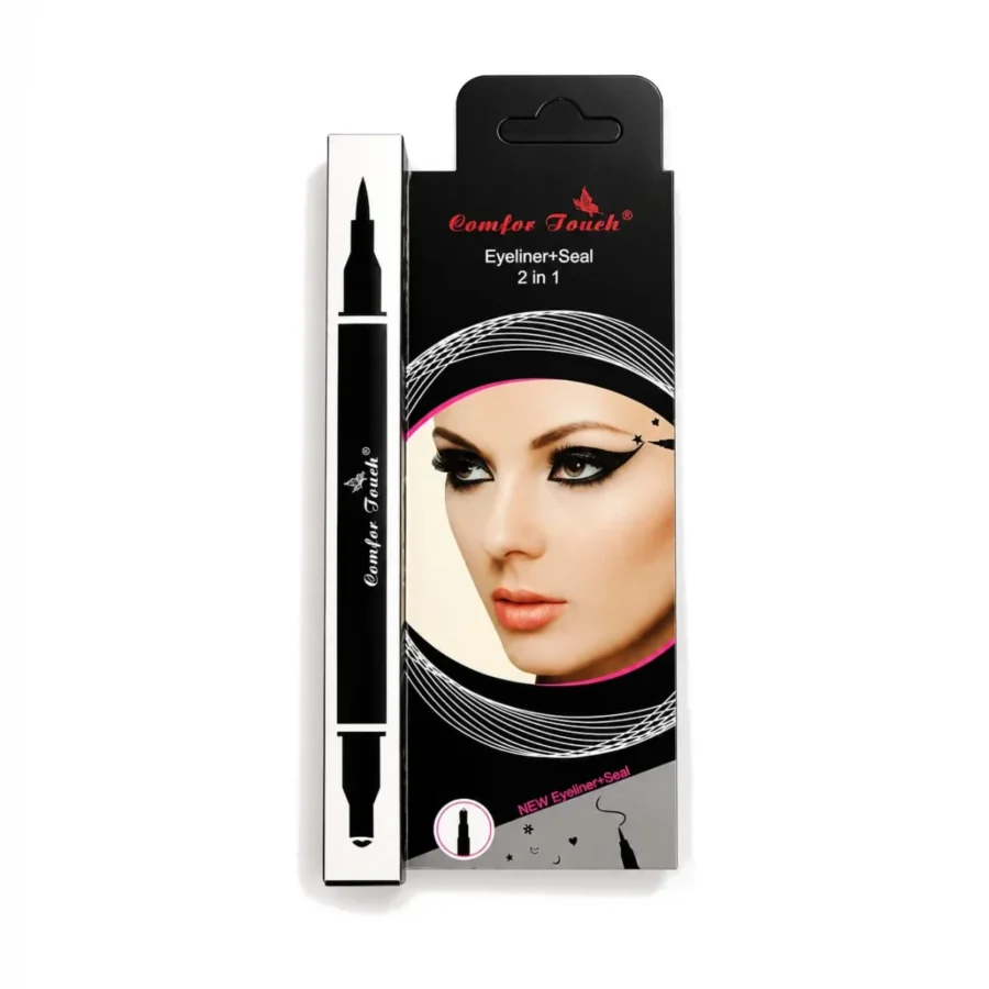 Eyeliner plus Seal 2 in 1 waterproof liquid eyeliner stamp pen in its pack