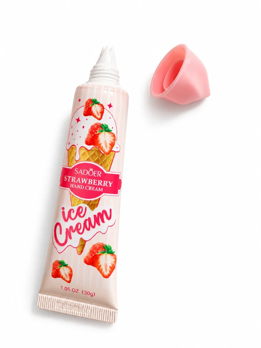 Strawberry Ice Cream Hand Cream 30g – Scented Hand Cream with Niacinamide