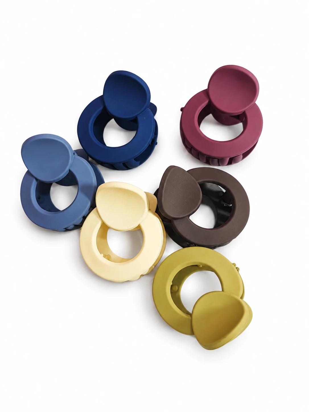 Maroon Matte Round Claw Clip – Medium Jaw Hair Clip