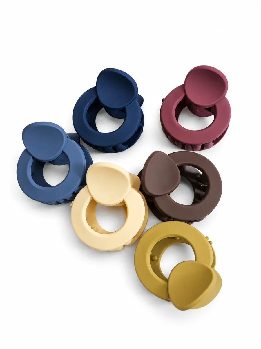 Maroon Matte Round Claw Clip – Medium Jaw Hair Clip