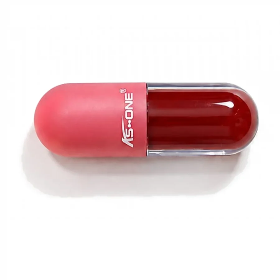 Capsule matte lip gloss in berry red