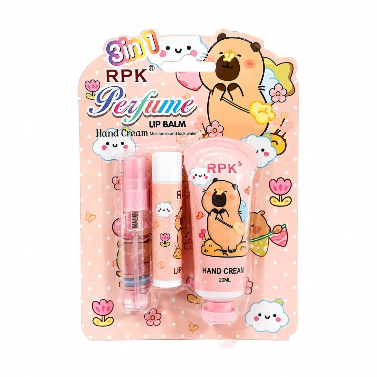3-in-1 Perfume, Lip Balm and Hand Cream capybara gift set - Trendiest Store